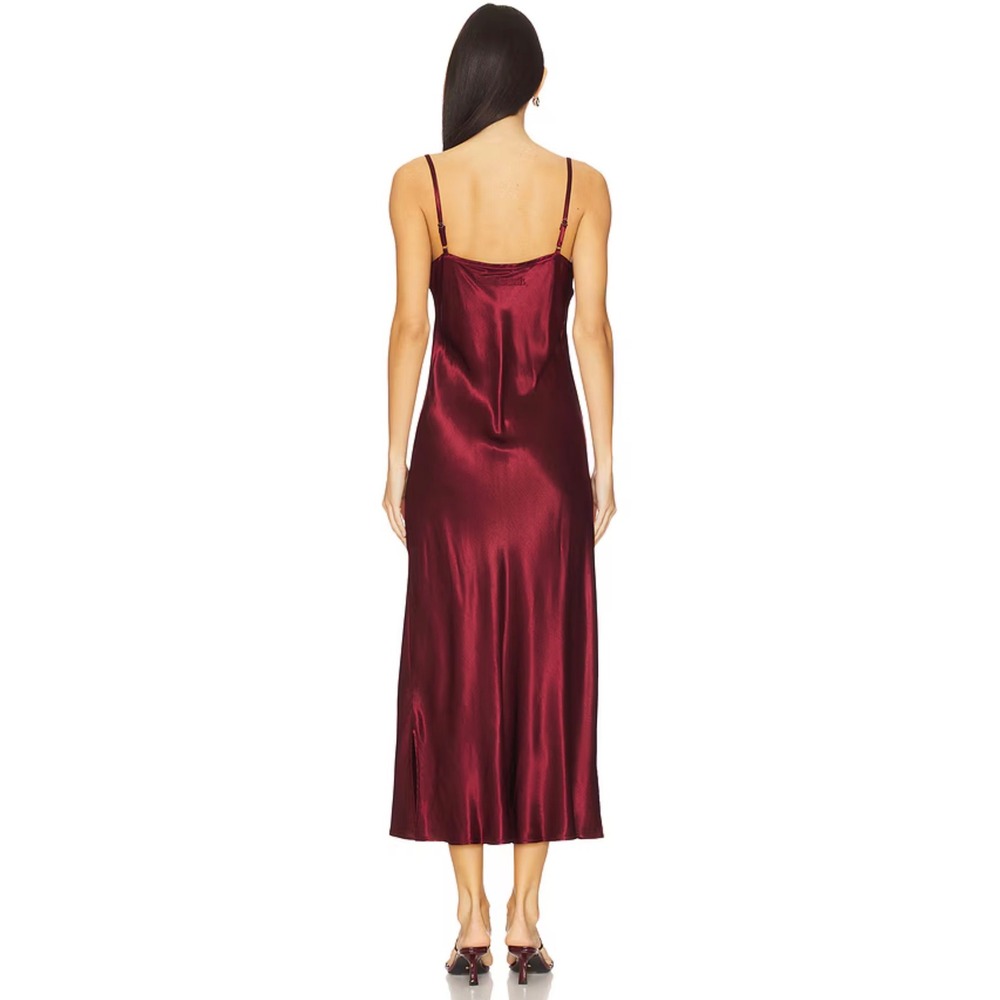 Enza Costa Ruby Satin Bias Cut‎ Slip Dress XS New - Picture 5 of 8